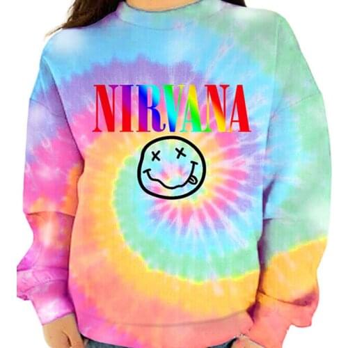 Tie Dye Letter Print Thin Oversized Sweatshirt Women Loose Crew Neck Long Sleeve Streetwear Pullover Casual Autumn Harajuku Tops