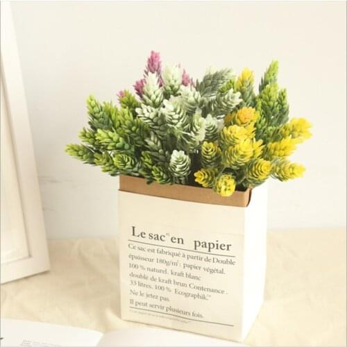 Pinecone grass pineapple artificial plants manufacturers vases for home decoration wedding holding flowers wall fake flowers