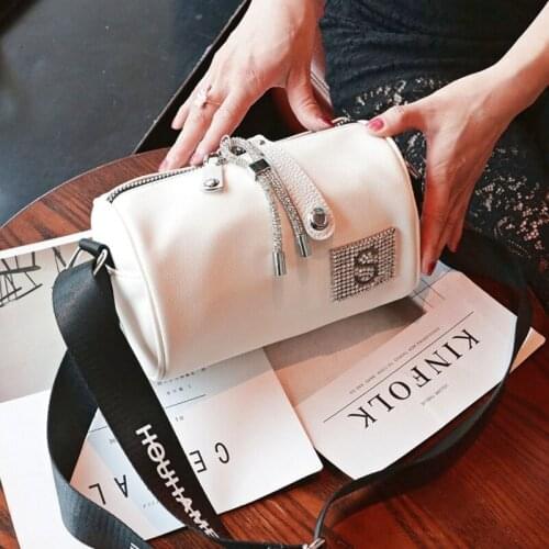 Real Leather Mini Bags for Women White Luxury Designer Shoulder Bags 2021 Wide Strap Crossbody Bolsos Fashion Purses