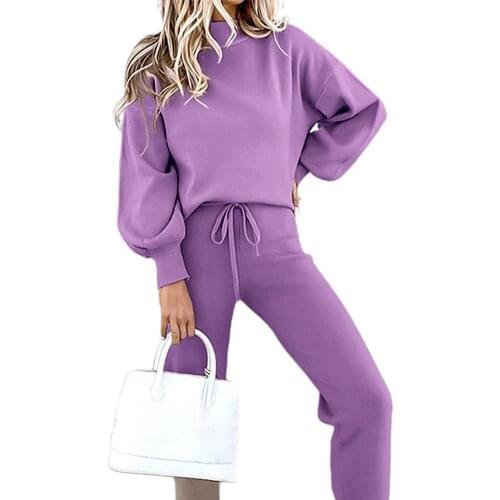 Womens Sets Autumn Winter Women Plush Warm Tracksuit Outfit Long Sleeve Blouse Top Pants Womens Sets Womens Clothing