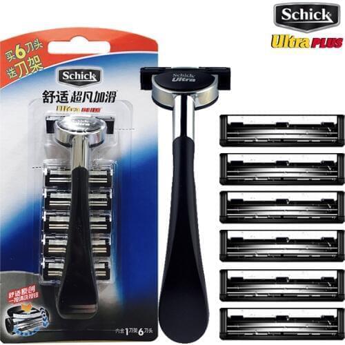 1 razor + 6 blade Set Original Schick Ultra PLUS razor blades set