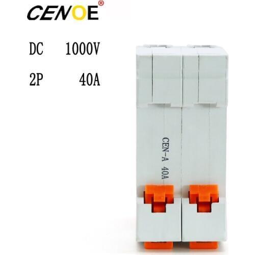 2 pcs New style solar photovoltaic power generation DC 1000V 2P 40A Circuit breaker DC Circuit breaker for PV free shipping