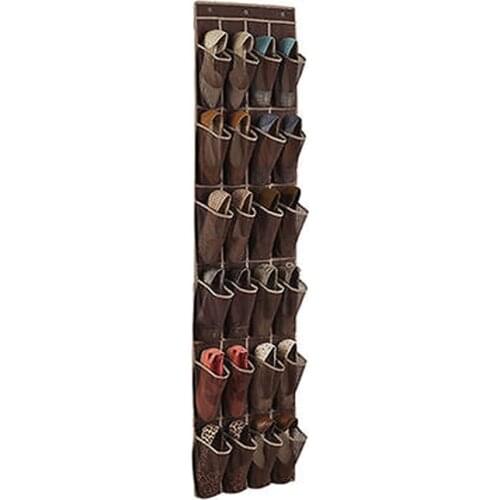 24 Pockets Shoe Space Door Hanging Organizer Rack Wall Bag Storage Closet Holder
