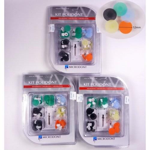 3Kits Microdont Dental Composite Polishing Discs Finishing Wheel Teeth Polidont Discs X84+Mandrel X3