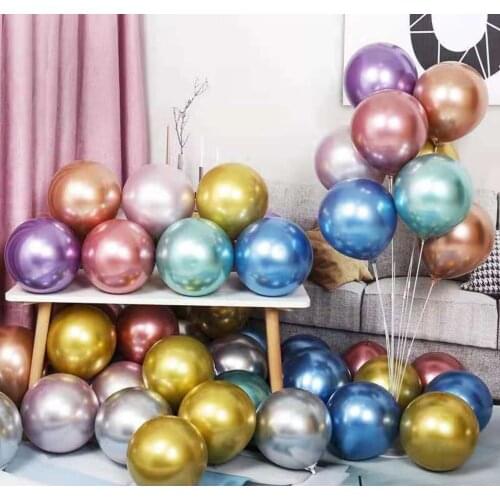 3pcs Metal color balloons 12 inch metal color latex round balloons wedding birthday party decoration