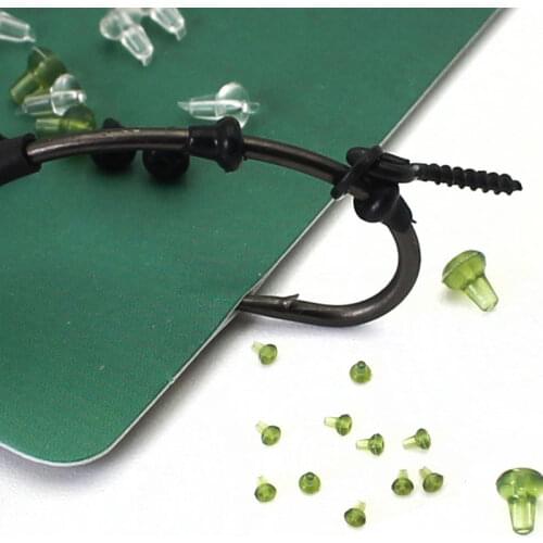 50PCS carp fishing accessories fishing line hook stop rubber beads fishing hook stopper Chod Heli rig carp fishing tackle