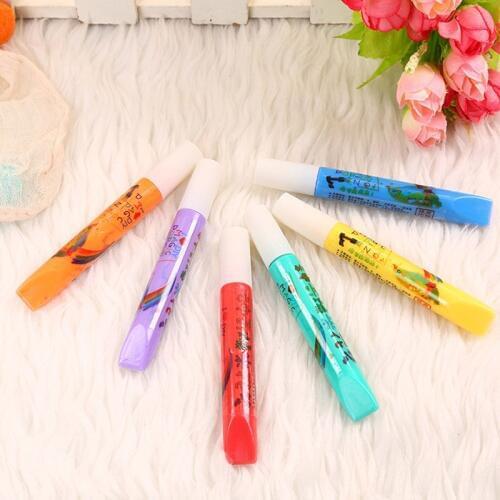 6Pcs Magic Popcorn Pens Puffy 3D Art Safe Pen for Greeting Birthday Cards Kids SNO88