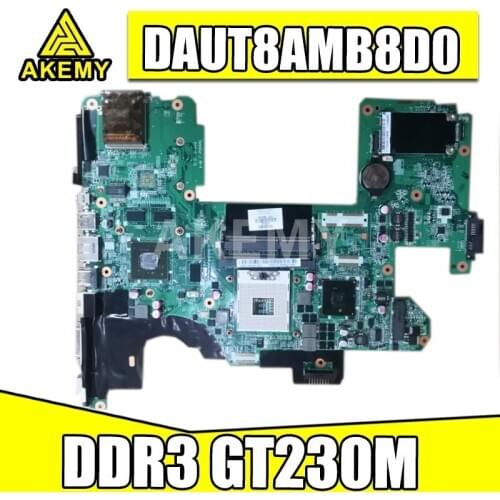 AKemy 573758-001 591382-001 Laptop Motherboard For HP Pavilion DV8 MAIN BOARD DAUT8AMB8D0 PM55 DDR3 GT230M graphics