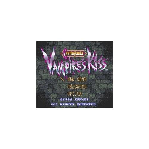 Castlevania Vampire Kiss 16 bit Big Gray Game Card For NTSC Game Console