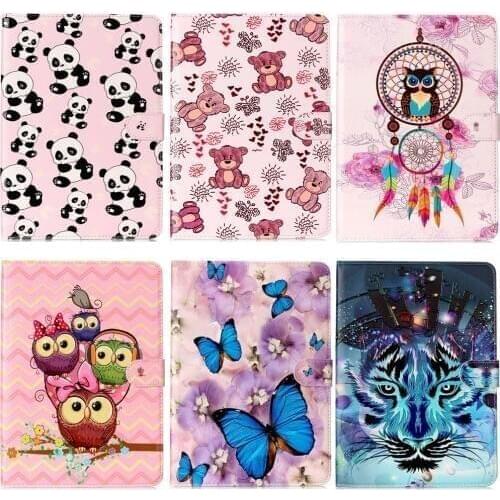 For Apple iPad 2 3 4 Case Wolf Panda Pattern PU Leather Flip Stand Case For Apple iPad4 ipad3 ipad2