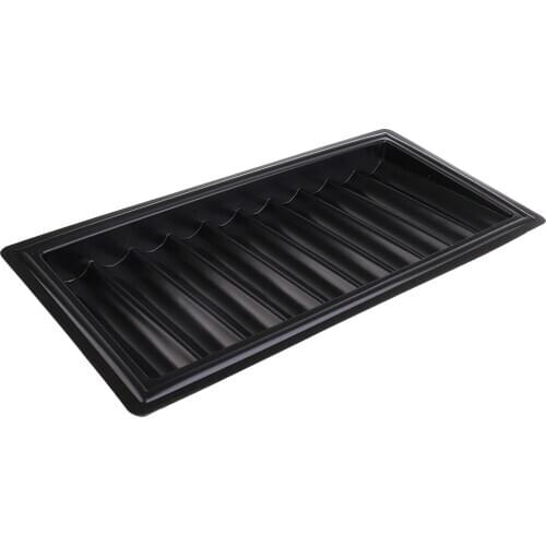 Black Acrylic Poker Chips Tray 10 Row/500 Chips Organiser 47x22.8x3.8cm