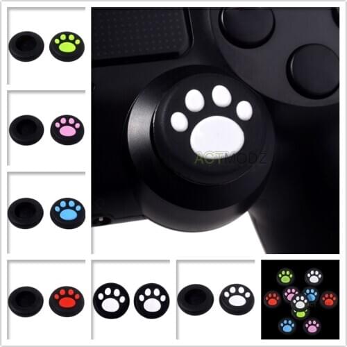 Colorful Cat Claw Thumbsticks Joystick Cover Rubber Thumb Grip Caps for PS4 PS3 Xbox 360 One Controller