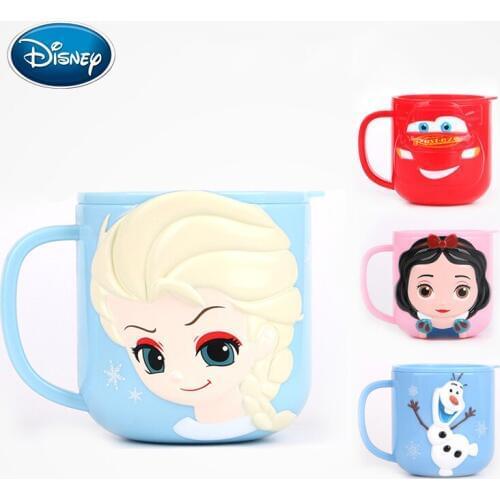 Disney children with cover home drinking cup mouth brushing cup cute baby cartoon milk cup drop