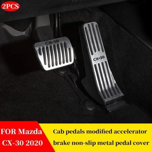 FOR Mazda CX-30 CX30 2020 Special Accelerator Brake Non-Slip Metal Pedal Cover For Refitting Of Cab Pedal