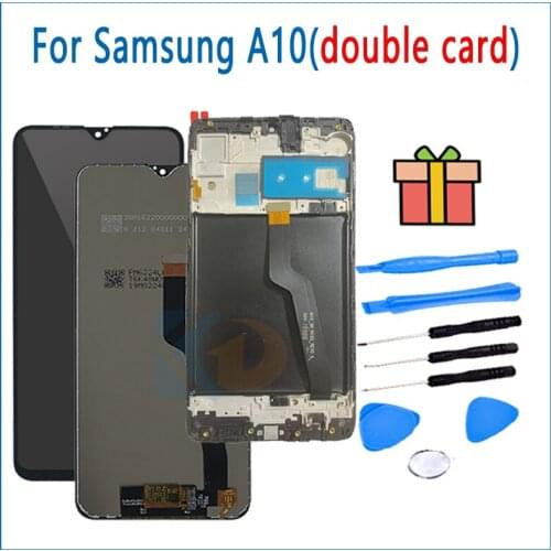 Change Samsung A10 LCD A105 LCD touch screen digital assembly for Samsung A10 LCD band frame