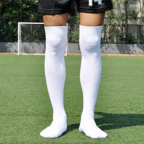FENNASI Football Compression Socks Solid Solor Over The Knee Sports Socks Sweat-Absorbent Elastic High-Elastic Nylon Socks