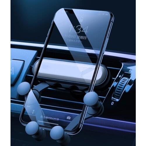 Gravity Car Phone Holder Telephone Mount Universal Mobile Phone Stand Smartphone GPS Support CellPhone Car Air Vent Clip Mount