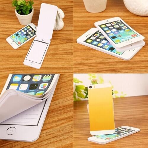 1 Pc Notebook Sticky Note Paper Cell Phone Shaped Notepad Planner Office Supplies Creative Stationery Gift