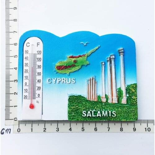 Salamis Cyprus)Fridge Magnet Creative Travel Commemorate Crafts 3D Ornaments Magnetism Resin Material Refrigerator Stickers