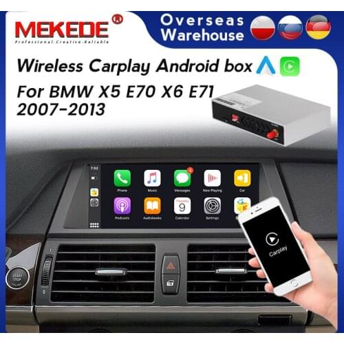 MEKEDE Wireless Apple Carplay Andorid Auto Decoder Box for BMW X5 E70 X6 E71 2007-2013 CCC CIC X5 X6 2014-2017 NBT system