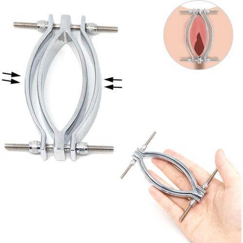 Metal Labia Clip Clitoris Stimulator Sex Clamp BDSM Bondage Vagina Speculum Adult Erotic Games G Spot Massage Sex Toys For Women