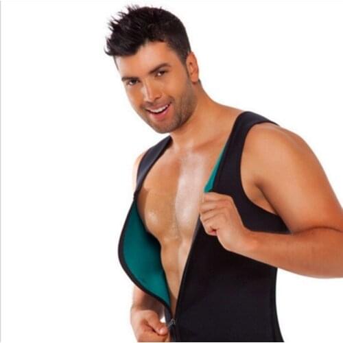 Men Zippered Sports Vest Speed Wicking Abdomen Corsets Neoprene Corset Slimming Belt Belly Body Shaper Weight Loss