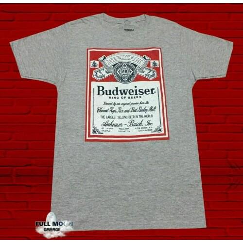 New Budweiser Beer Bud Classic Logo MenS Vintage T-Shirt