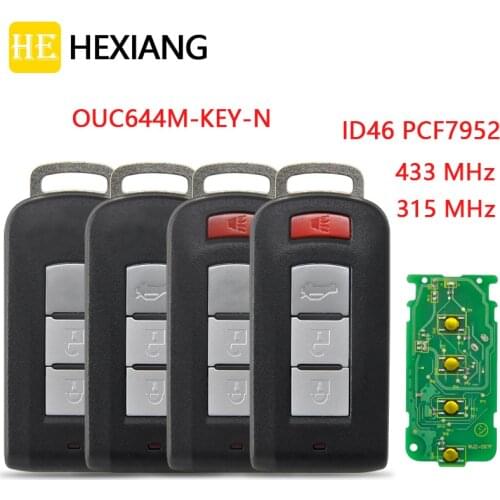 HE Xiang Car Remote Key For Mitsubishi Outlander Lancer Montero Sport 2008-2016 ID46 PCF7952 OUC644M-KEY-N Keyless Entry