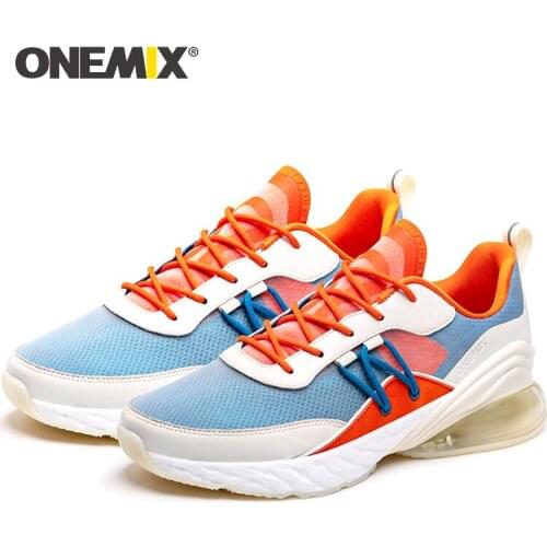 ONEMIX Men Running Shoes Breathable Mesh Walking Sneakers Comfortable Sports Shoes Air Cushion Athletic Outdoor Jogging Shoes