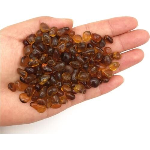 Wholesale 50g 7-10mm Orange Gravel Coloured Glaze Crystal Buddha Aquarium Stones Decor Quartz Crystals