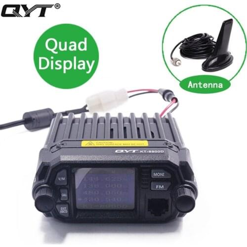 QYT KT-8900D Colorful Mini Walkie talkie Quad Display Upgraded of KT-8900R 25W Dual band UHF/VHF Car Mobile Radio KT 8900D