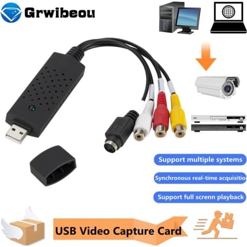 VHS to Digital Converter USB 2.0 Video Converter Audio Capture Card VHS Box VHS VCR TV to Digital Converter Support Win 7/8/10