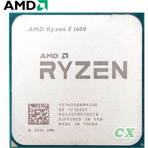 AMD Ryzen 5 1600 R5 1600 3.2 GHz Six-Core Twelve Thread 65W CPU Processor YD1600BBM6IAE Socket AM4