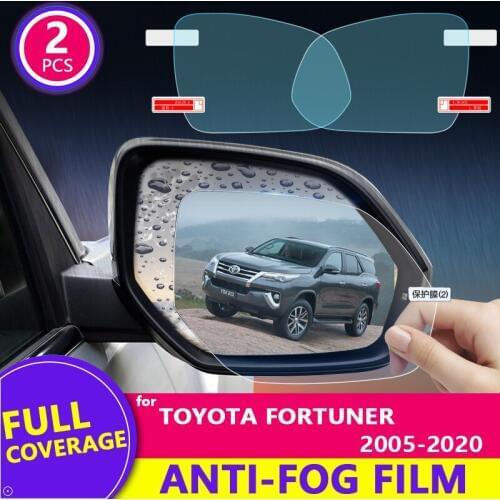 Full Cover Anti Fog Rainproof Film for Toyota Fortuner 2005 -2020 AN50 AN60 AN150 AN160 Hilux SW4 SR5 Rearview Mirror Protective
