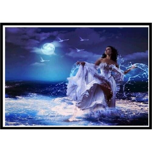 Religion Angel Girl Printed 11CT Cross Stitch DIY Embroidery Patterns DMC Threads Craft Hobby Sewing Handiwork Package Magic