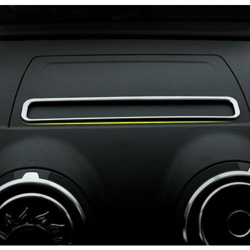 Stainless Steel Air Conditioning Knobs Decorative Frame Trim Chrome Interior Molding For Audi A3 2014 2015 2016 2017