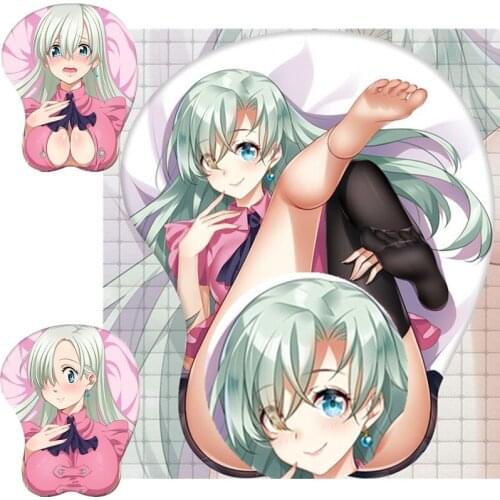 The Seven Deadly Sins Elizabeth Liones Cosplay Cute Wrist Rest silicon Mouse Pad Mat 3D Mousepad