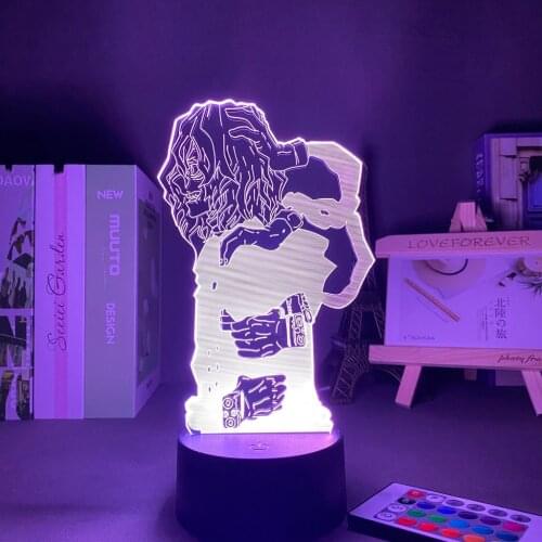 3D Night Light Anime My Hero Academia Tomura Shigaraki Led Night Light Lamp for Bedroom Decoration Birthday Gift