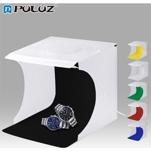 PULUZ LED Lightbox Light box Mini Photo Studio Box 1100LM Photography Box Light Studio Shooting Tent Box Kit & Color Backdrops