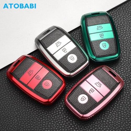 TPU Car Key Cases Smart Remote Control Protect Cover Skin For Kia CEE'D Sorento Sportage Rio Carens Chiave Cle Cadenza Carnival