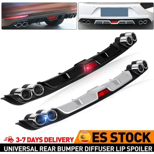 Universal Black Rear Bumper Lip Trunk Spoiler Rear Diffuser Protector Car Styling For Skoda Octavia For Benz For BMW For Audi