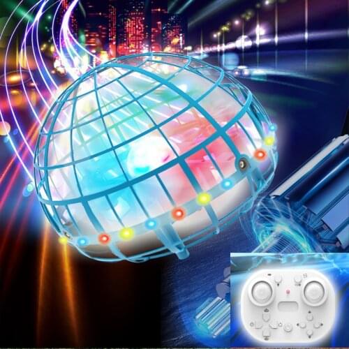 New Flying Spinner Ball RC mini Drone UFO Soaring Remote Control Helicopter Stress Release Gesture sensing Toys for Kid Adult