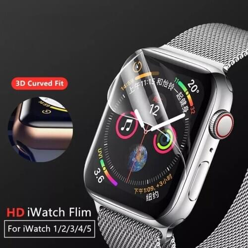 Watch Film For Apple Watch Screen Protector iwatch 6 5 4 3 2 1 SE Series Hydrogel Protective Film 38mm 40mm 42mm 44mm Not Glass