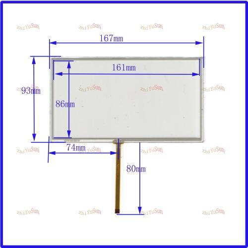 ZhiYuSun for JVC-KW-AVX810 7inch Touch Screen glass 4 lines resistive USB touch panel overlay kit TOUCH SCREEN