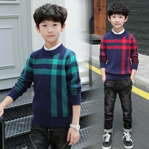 Winter Keep warm Cotton products clothing Boys Girls Sweater O-Neck pullover Sweater Kids clothes childrens Sweater Clothes