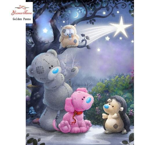GOLDEN PANNO Diamond Painting Full Square 5D Diy Daimond Embroidery Diamant Mosaic Sale Displasy Broderie Diamant "cartoon bear"