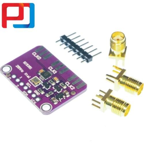 1PCS DC 3V-5V Si5351A Si5351 I2C Clock Generator Breakout Board Module 8KHz-160MHz For Arduino Signal Generator Clock
