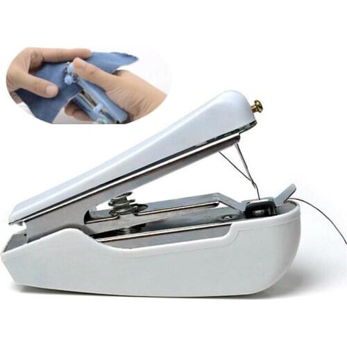 1pc Portable Mini Manual Sewing Machine Simple Operation Sewing Tools Sewing Cloth Fabric Handy Needlework Tool