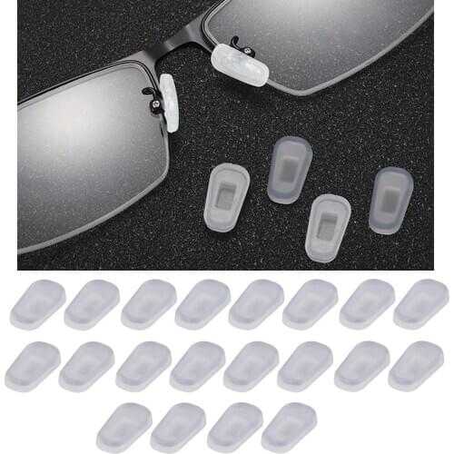 10-Pairs Soft Silicone Eyeglasses Glasses Nose Pads Nosepads Replacement Eyeglasses Pads Anti-Slip Adhesive Nosepads