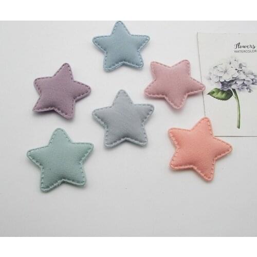 10pcs Beautiful Star Ball Padded Appliques For clothes DIY Baby hair Clip headwear Decor Ornament Accessories